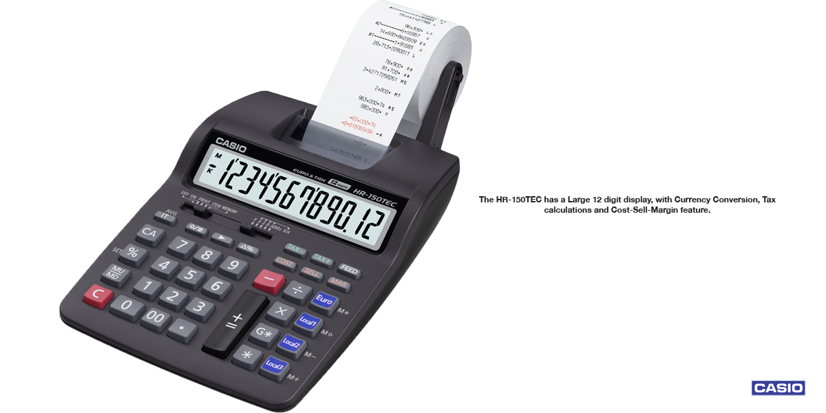 Casio hr-100tmplus printing calculator manual